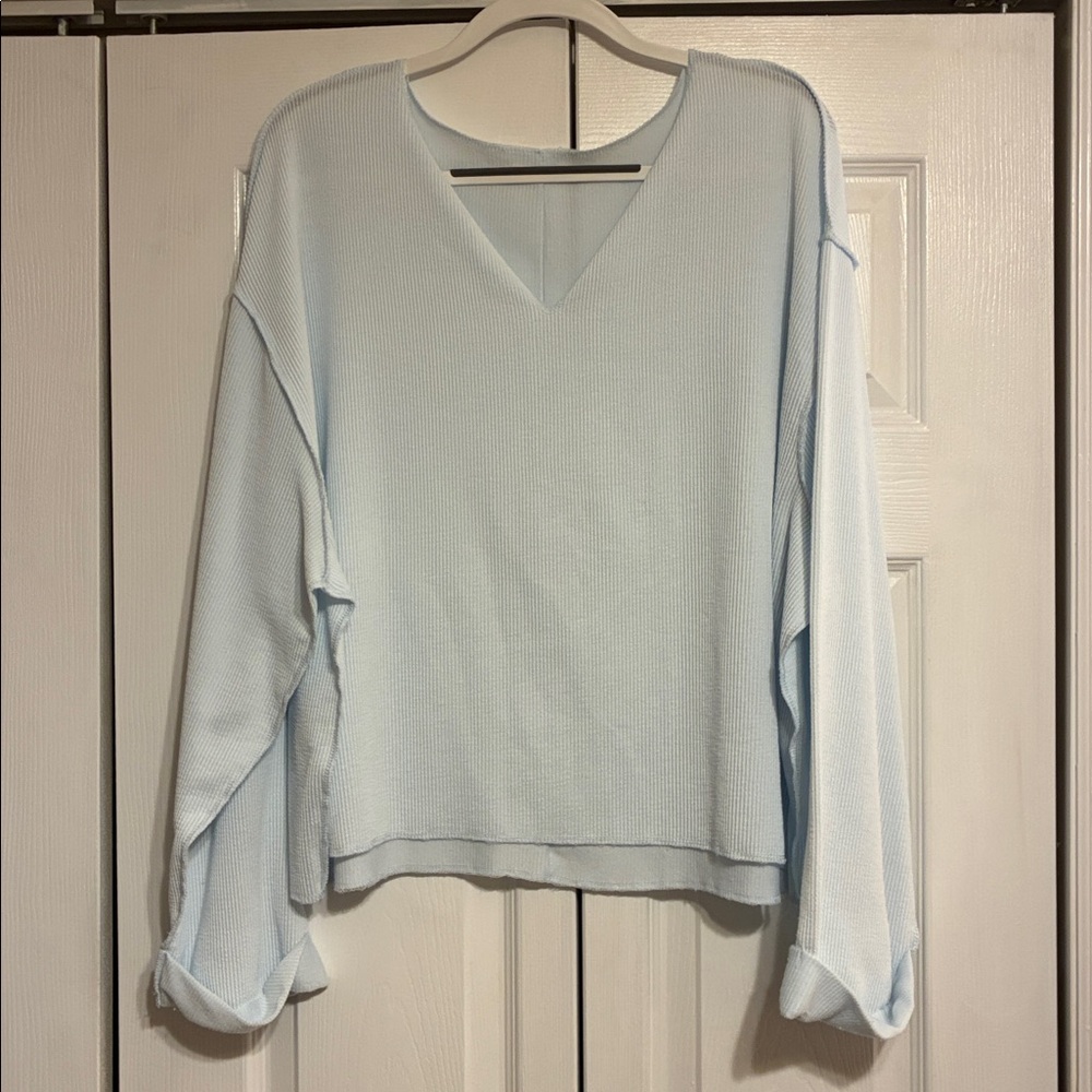 Mi Ami Sky Blue Long Sleeve Top